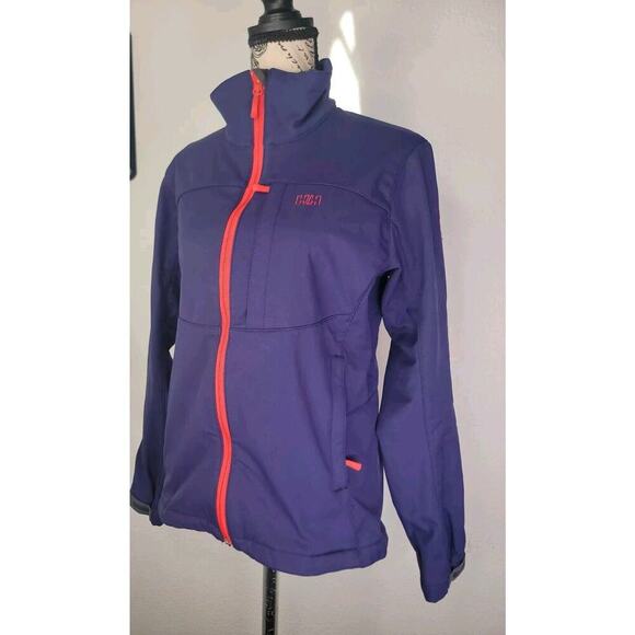 Helly Hansen Jacket Womens Small Soft Shell Purple Fleece Lined - Picture 1 of 12